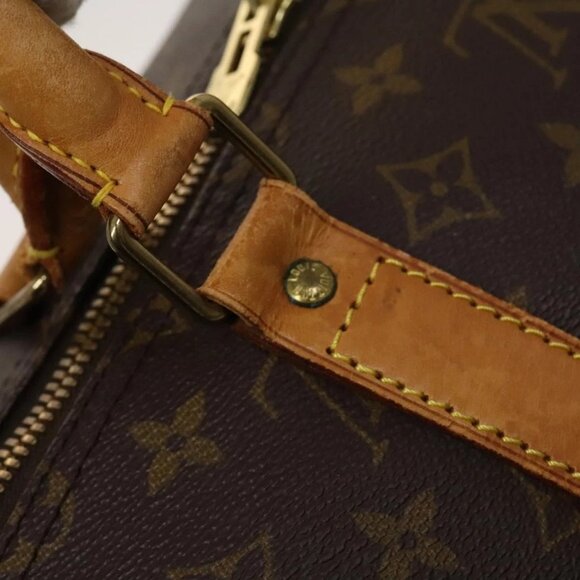 LOUIS VUITTON Monogram Keepall 55 Boston Bag M41424 LV Auth 124848 - Picture 11 of 16